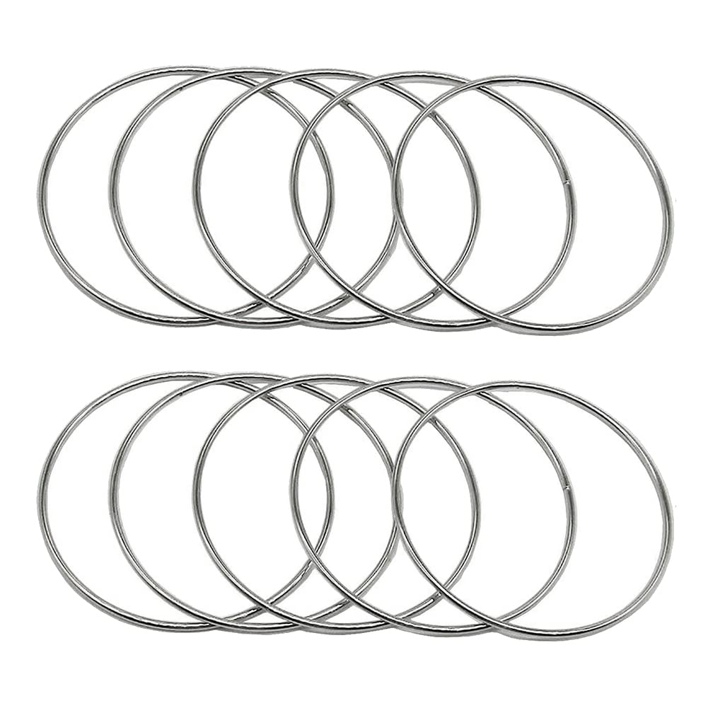 CTRLZS 12 Pcs 4 Inch Silver Metal Rings Hoops Macrame Ring for Dream Catchers, Macrame and DIY Crafts