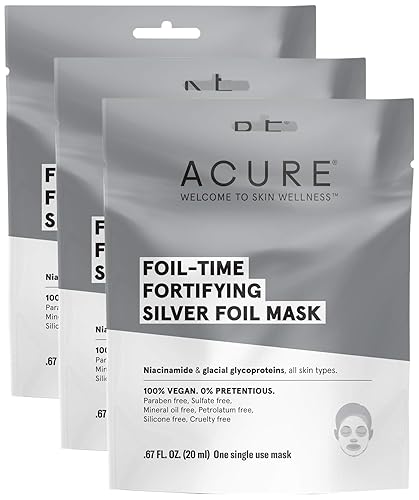 Miniatura 4 de Máscara de plata fortificante de ACURE Foil-Time  100 vegana  Trampa el calor para abrir los poros para una entrega superior de suero  niacinamida y