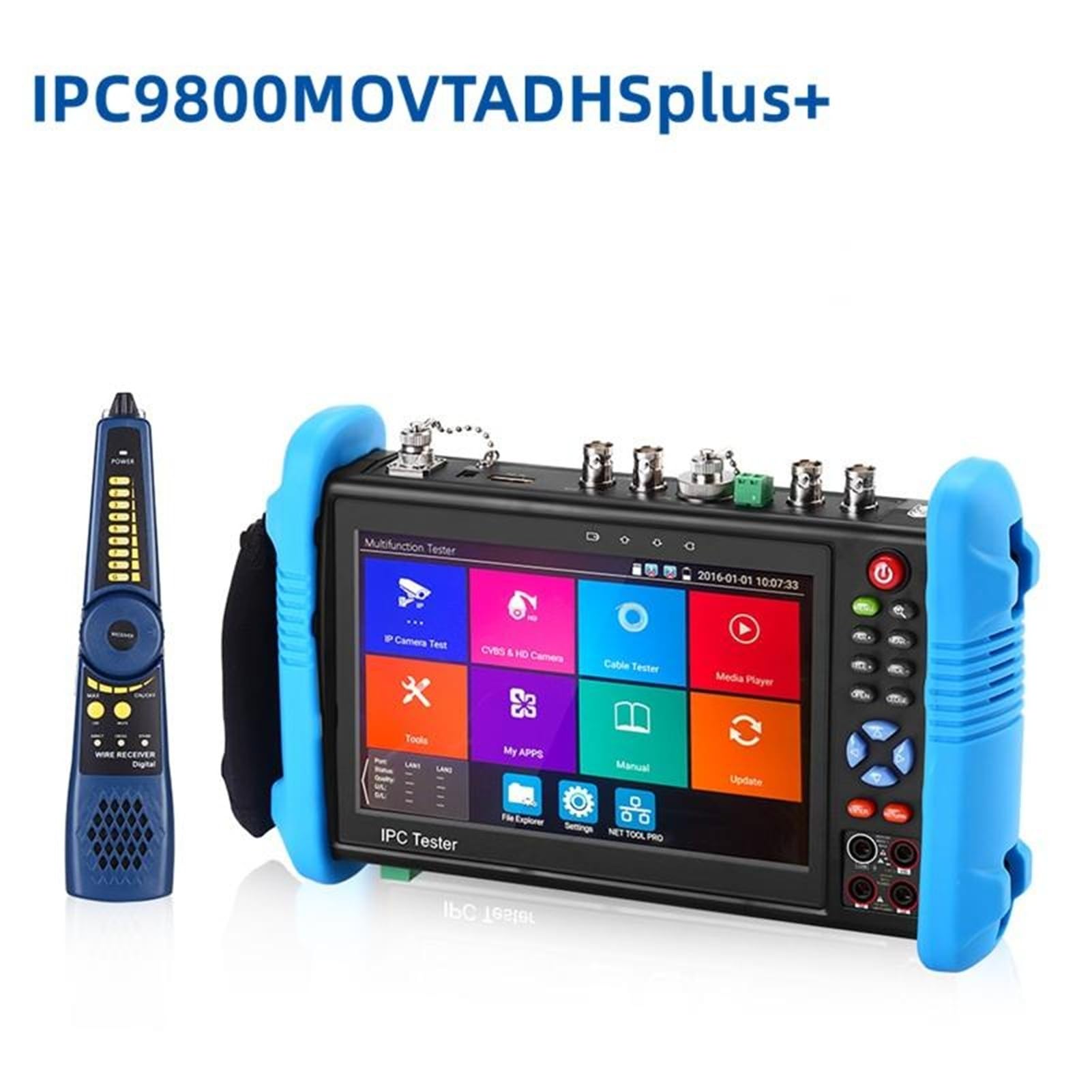 Tester per analizzatori CCTV Network Connect IPC9800MOVTADHSPlus+ Strumento di ingegneria con funzionalità complete Tester for videosorveglianza rete coassiale con touch screen/display LCD