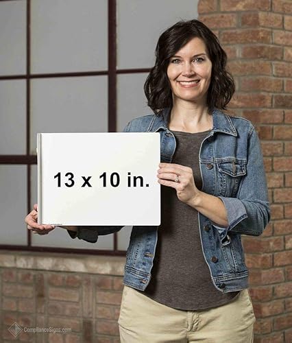 Miniatura 4 de Letrero Baños en inglés y español, 13x10 pulgadas de aluminio azul para montaje en proyección para baños