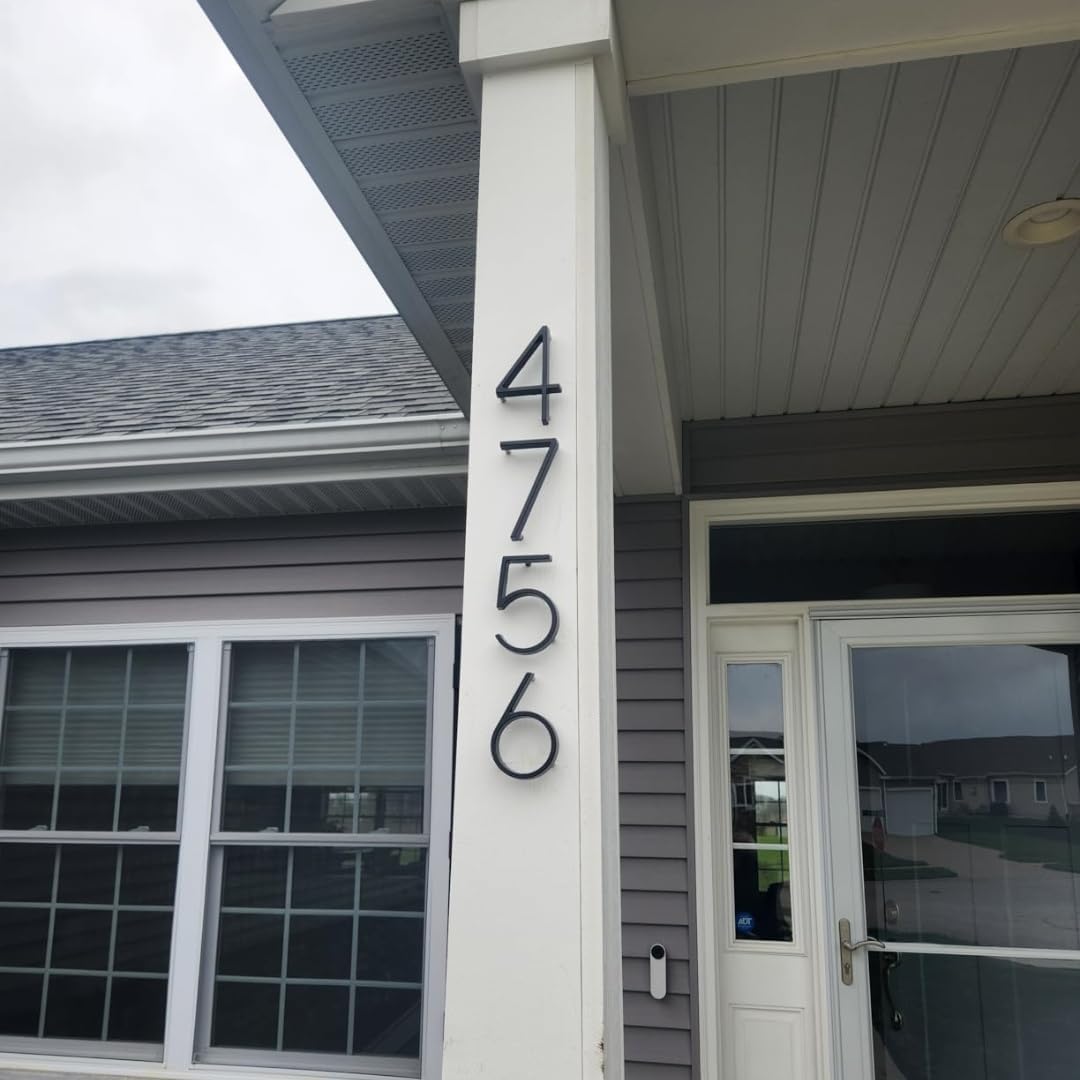 3Inch Self-Adhesive Acrylic House Numbers - Modern White Mailbox Numbers for Home, Apartment, Office, Hotel Room - Easy Installation(0)