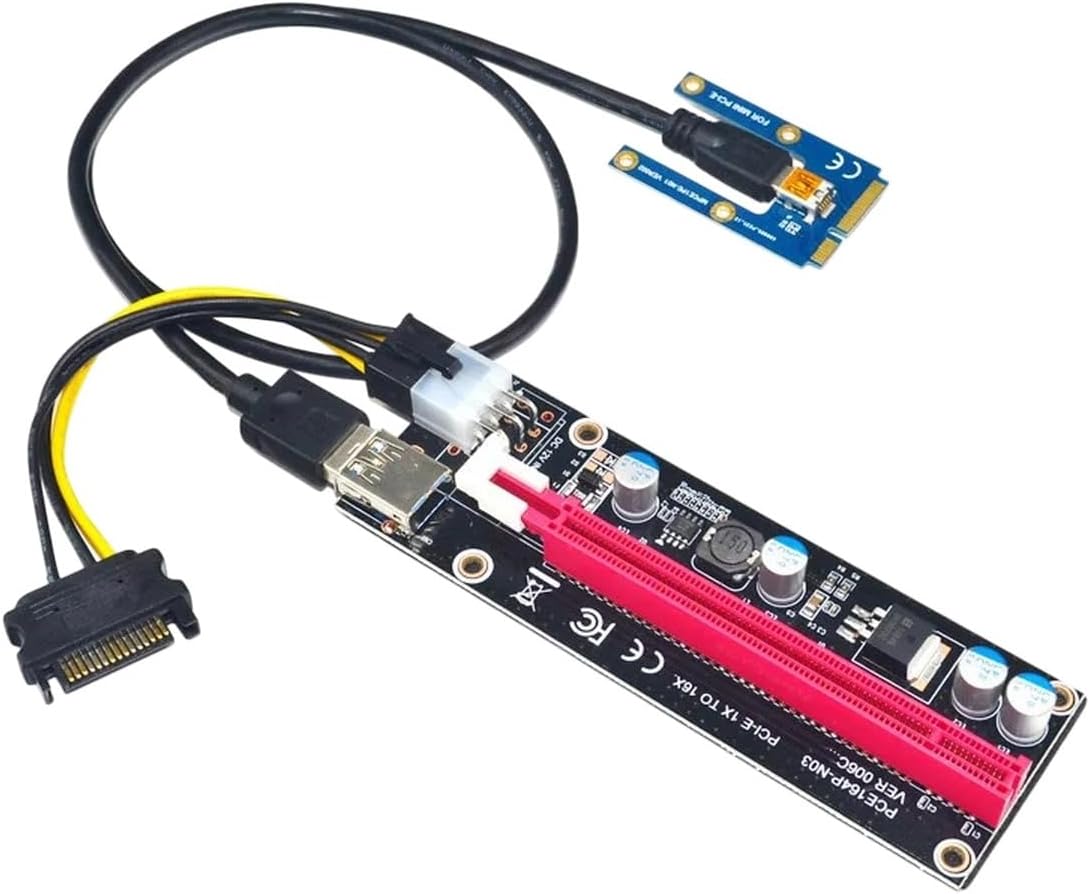 Mini PCIe to PCI 16X Riser for Laptop External Graphics Card EXP GDC BTC Antminer Miner MPCIe to PCI-E Slot Mining Card New 2026 High for Reliable Electronic Component, Precision, Stable Performance