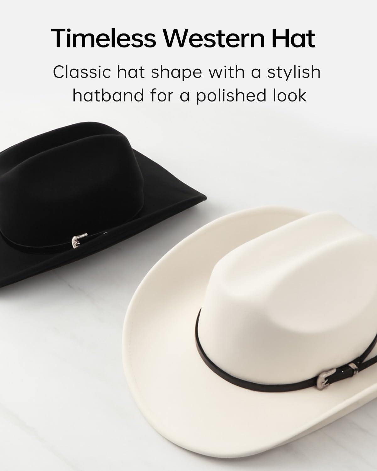 Zylioo S/M/L/XL/XXL Chapeau Fedora Cowboy en Feutre pour Homme et Femme, Style Trilby Panama d’Hiver à Large Bord avec Boucle