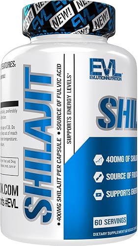 Miniatura 4 de Evlution Nutrition Shilajit - Apoyo energético - 400 mg de extracto de shilajit - Suplemento de ácido fúlvico - Cápsulas vegetarianas - para el