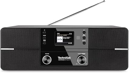 TechniSat DIGITRADIO 371 CD BT - Radio Digital estéreo (Dab+, FM, Reproductor Bluetooth, Pantalla en Color, USB, AUX, Toma de Auriculares, Despertador, 10 vatios, Mando a Distancia) Negro