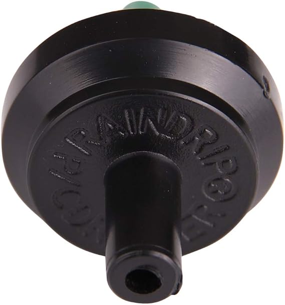 Raindrip PC8010B 2 GPH Pressure Compensating Drippers, Drip Irrigation Emitters for Drip Irrigation Gardening System, Maintains Constant Water Flow, 10-Pack, Green