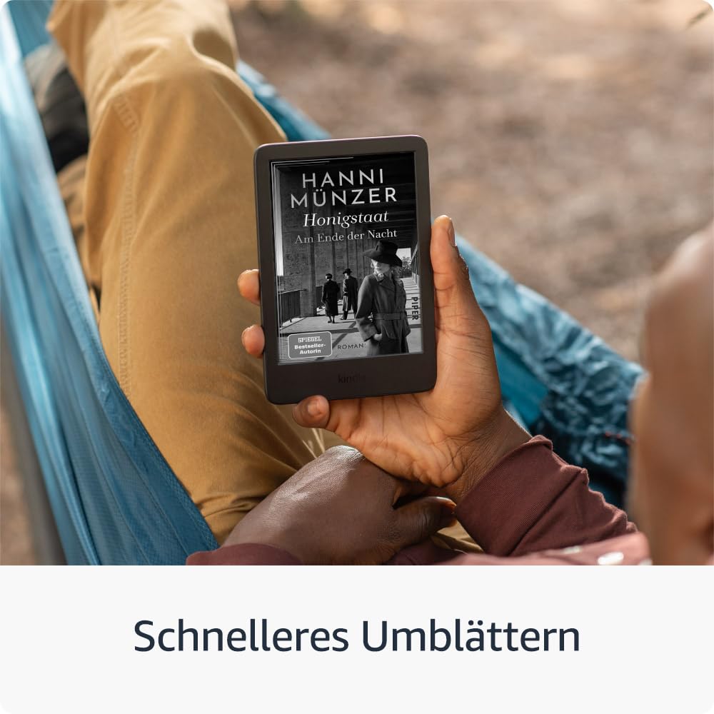Der neue Amazon Kindle 16 GB: Der leichteste und kompakteste, blendfreies Bildschirm, schnelleres Umblättern, anpassbares Frontlicht, lange Akkulaufzeit, ohne Werbung, matchagrün + Kindle Unlimited