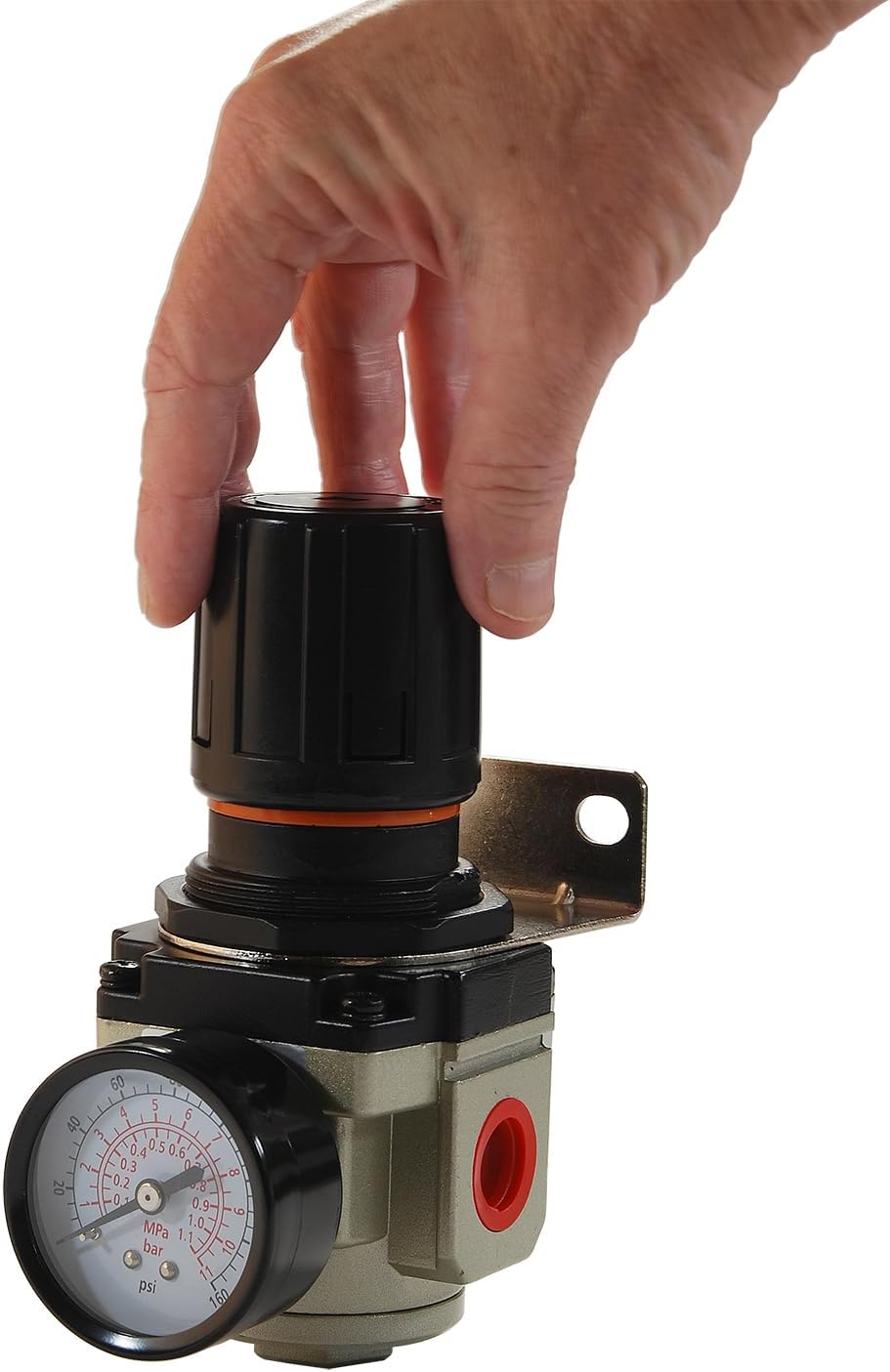Primefit R1203G Large Body 1/2" Air Regulator with Steel Protected Gauge - 1/2" NPT Inlet/Outlet