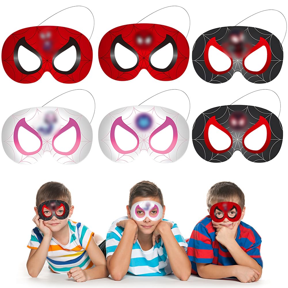 simyron Máscara de Dibujos Animados 12 Piezas Fiesta Máscaras para Niños Productos para Fiestas Máscara Dibujos Animados para Regalos de Cumpleaños y Juegos de Fiesta