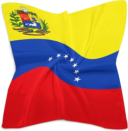 Miniatura 6 de Calculay Bandana con bandera venezolana, turbante, diadema para la cabeza, pulsera cuadrada, accesorios decorativos para el cabello, 25 x 25 pulgadas