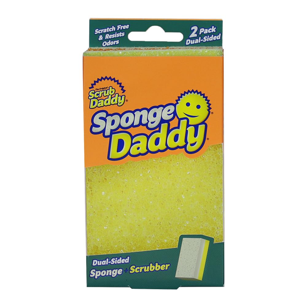 Cif Sponge Daddy Dual-Sided Cleaning Sponge + Scrubber, Scratch-Free Multipurpose Dish Washing & Home Cleaning Sponge Pad, Scrubbing Pad with FlexTexture & Odor-Resistant for Kitchen, House & Outside (B0CGRB9SYK) Amazon Price History, Amazon Price Tracker