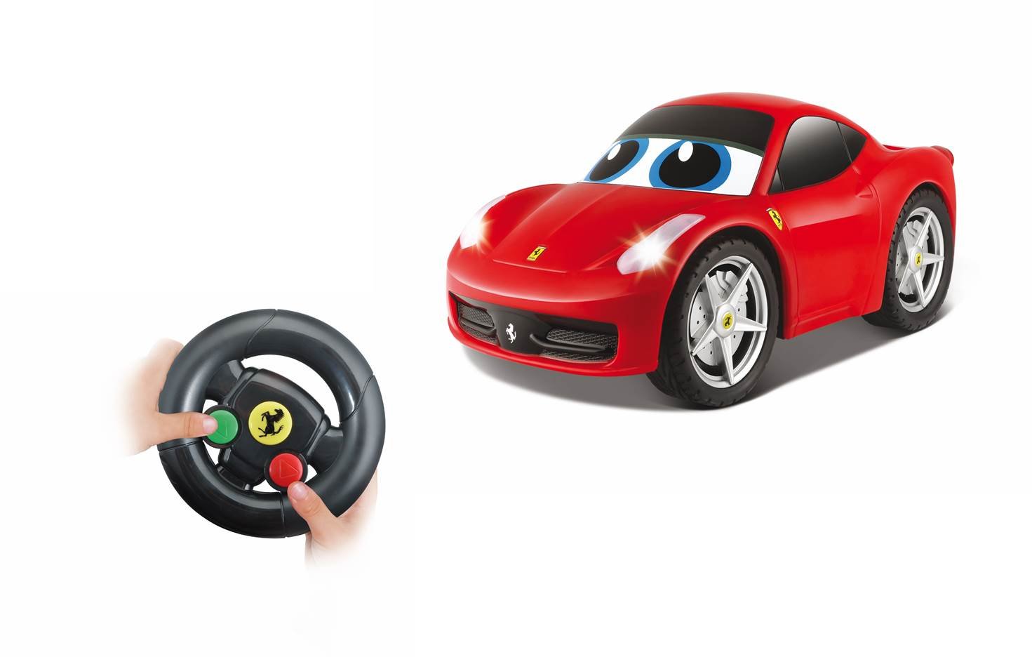 Bburago Maisto Francja – 91000 – My First RC Ferrari z kierownicą Gyro/model losowy czerwony