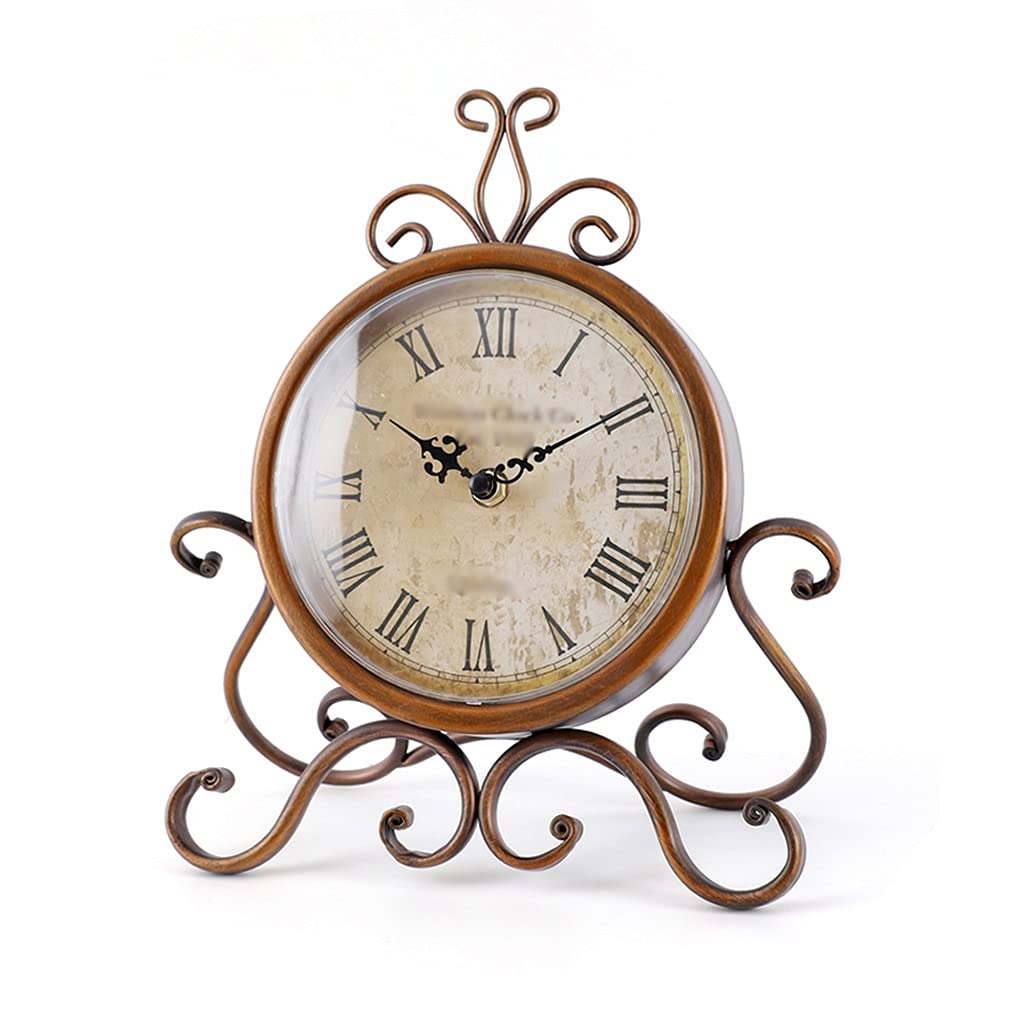 Reloj de mesa de hierro retro sin ruido para dormir bien en el dormitorio
