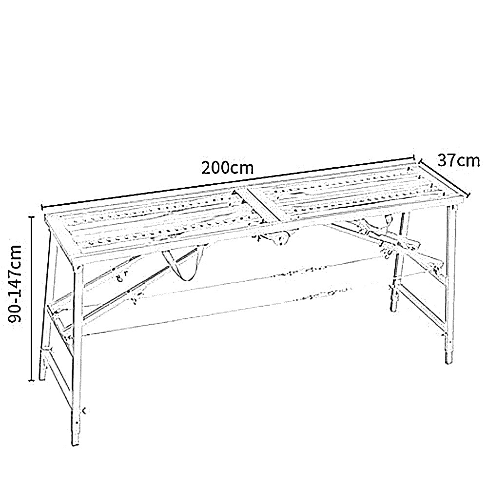 Andamio De Aluminio Escalera De Andamio Plegable Multiusos Ajustable Alta Capacidad De 882 Libras Diseño De Superficie Antideslizante para Decoración Interior Y Exterior