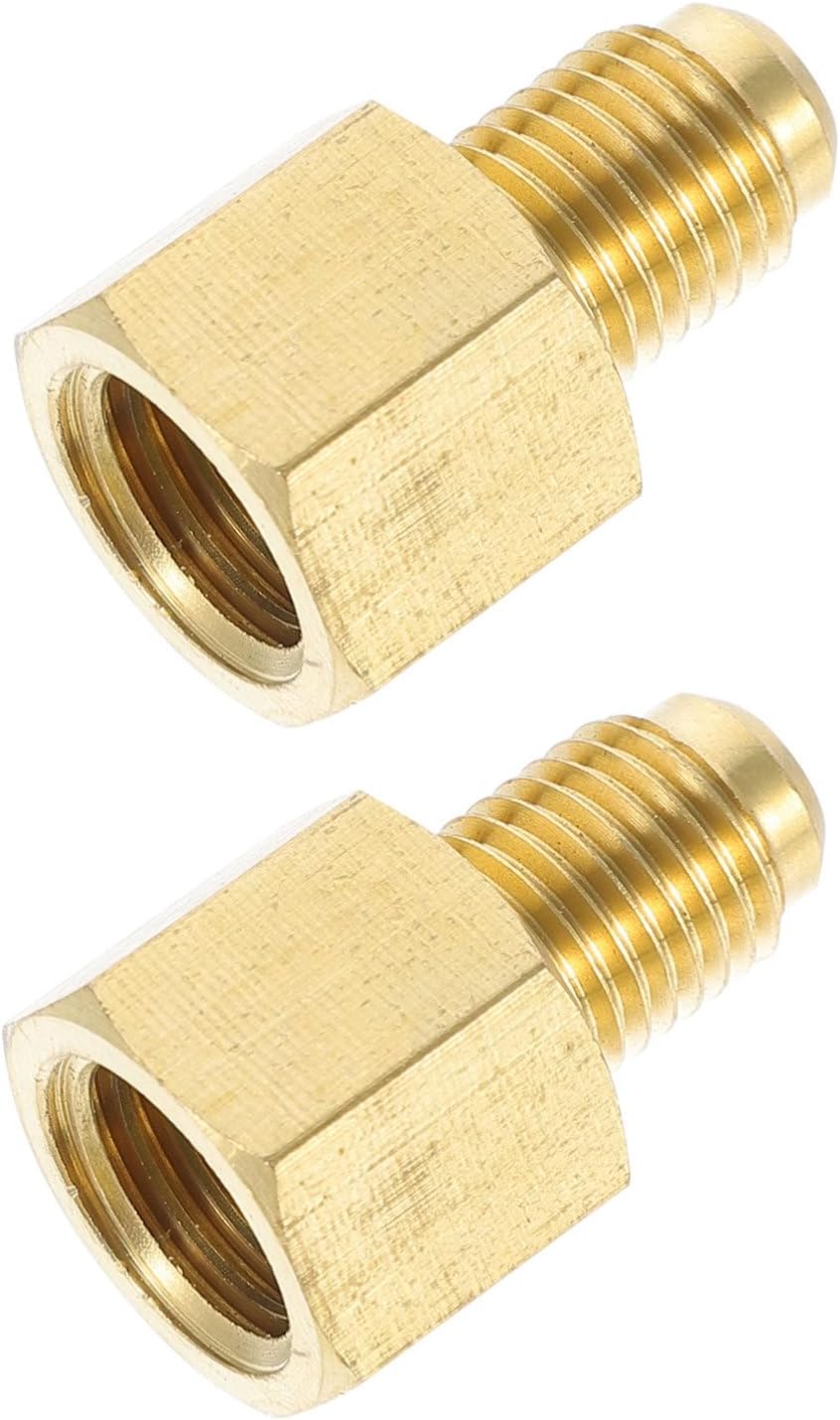 2Pcs Copper Vacuum Pump Adapter for Air Conditioning Equipment