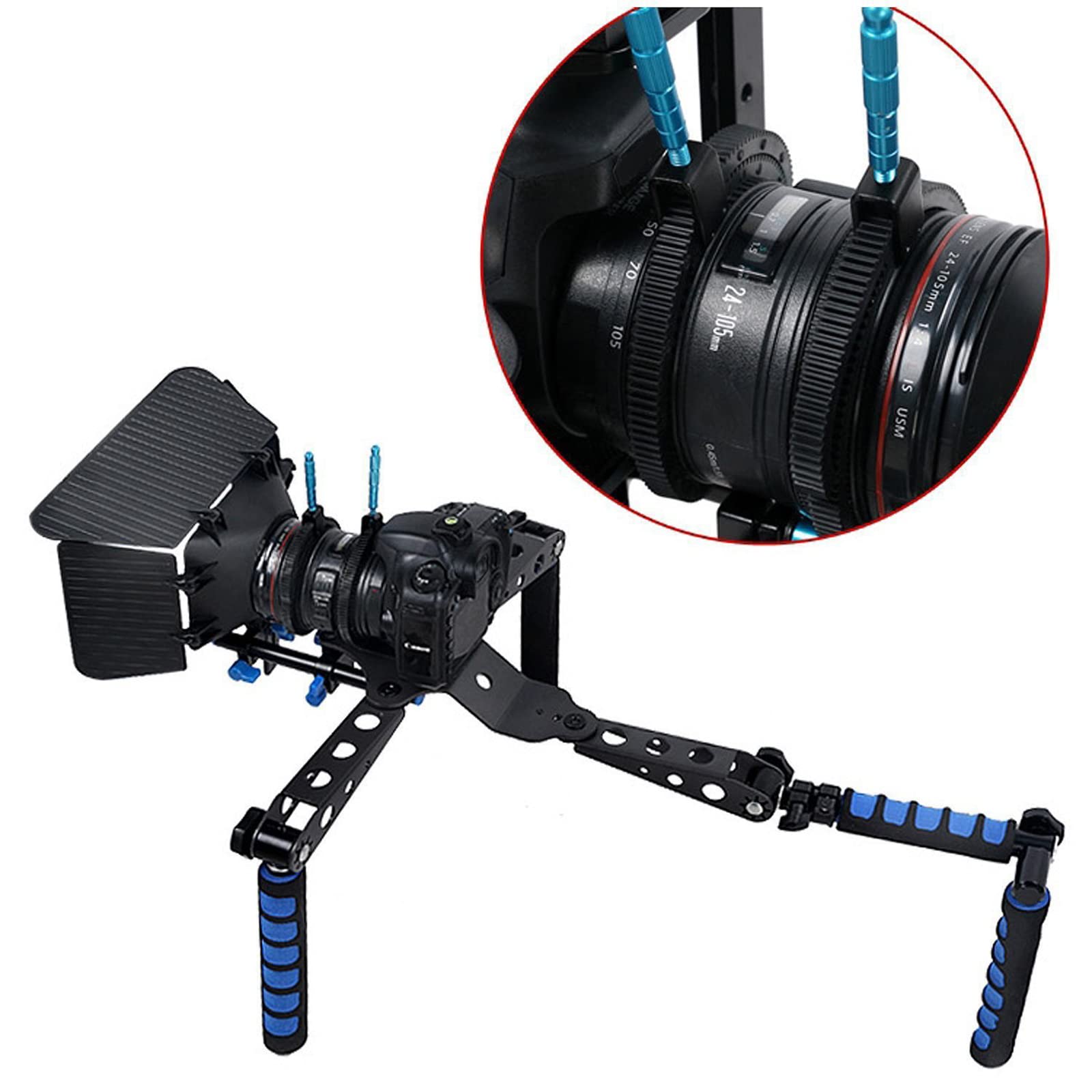 Lot de 2 Follow Focus Bague Crantée, Ceinture de Bague de Mise au Point, Anneau Follow Focus, Bague de Mise au Point pour Appareil Photo Reflex Numérique