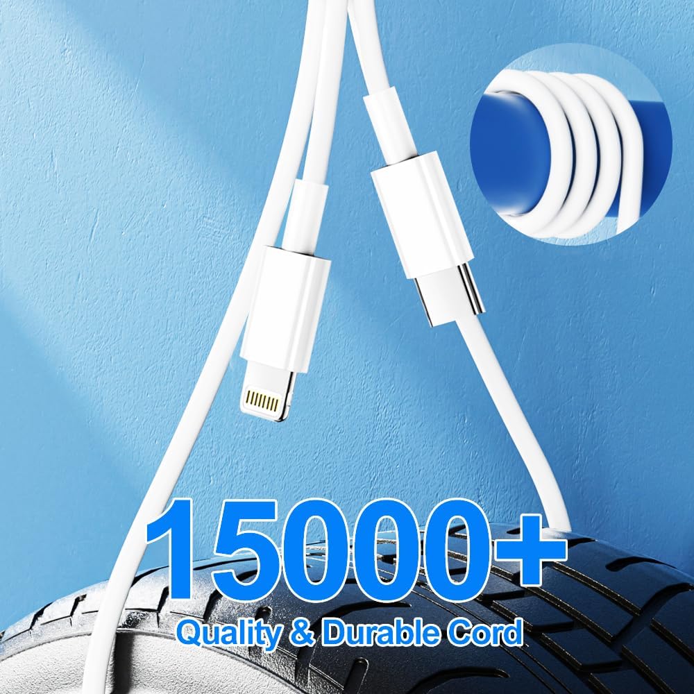 Caricatore for iphone - Certificato MFi - caricabatterie for iphone rapido USB C da 30W con cavo 6FT USB C a Lightning di tipo C per iPhone 14/14 Plus/14 Pro/14 Pro Max/13/12/11/SE/iPad,etc