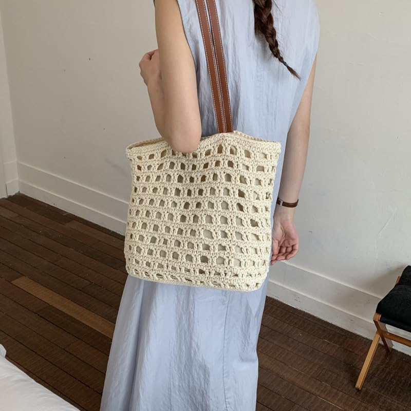 Sac cabas en crochet grand volume pour ranger toutes vos affaires de plage sans effort - 3