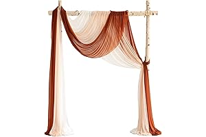 Ling's Moment Easy Hanging Wedding Arch 30" Rust Fabric