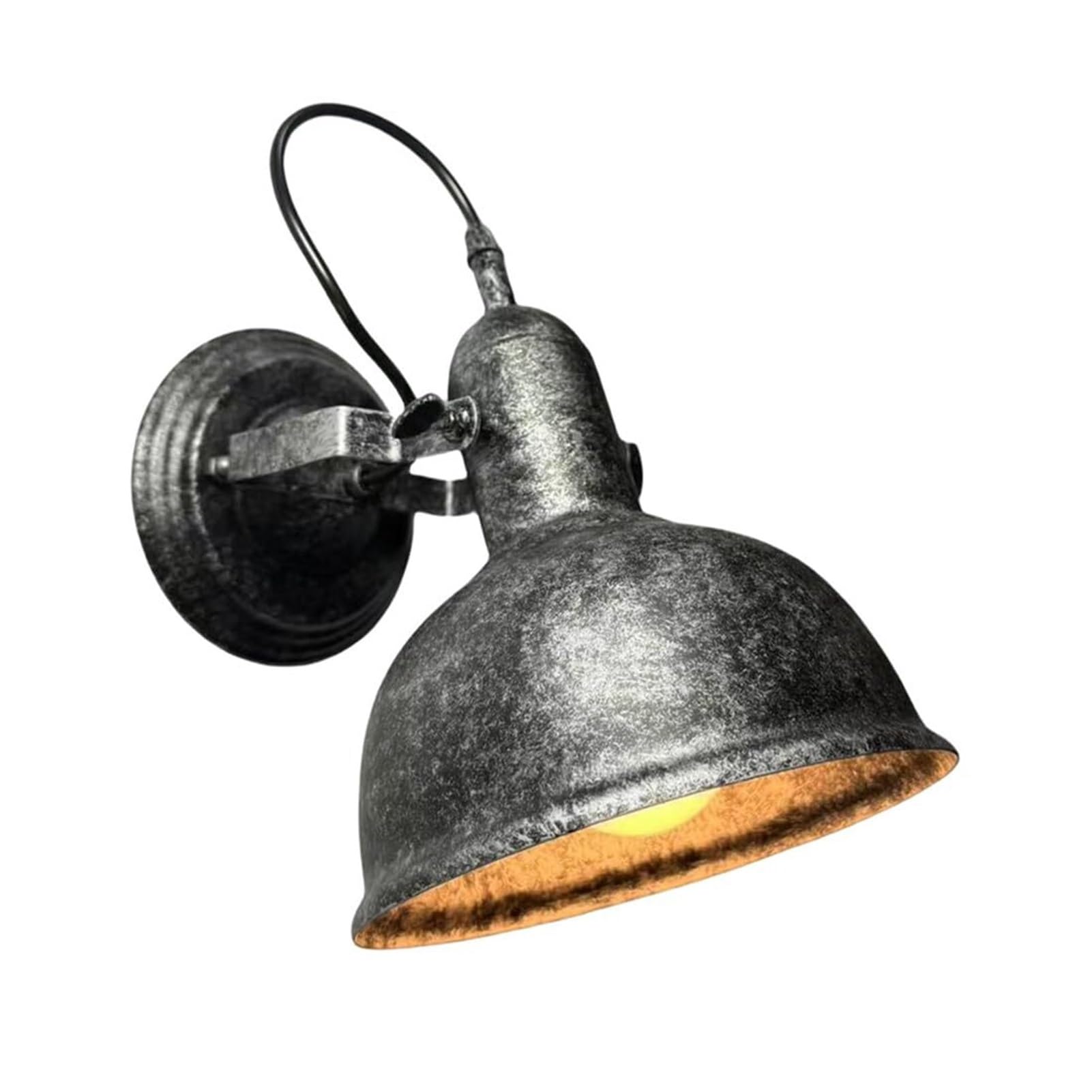 HUAYUSEDF Retro Exterior Iron Wall Light E27 for House Porch Front Door Garage Entryway Indoor Outdoor(Silver)
