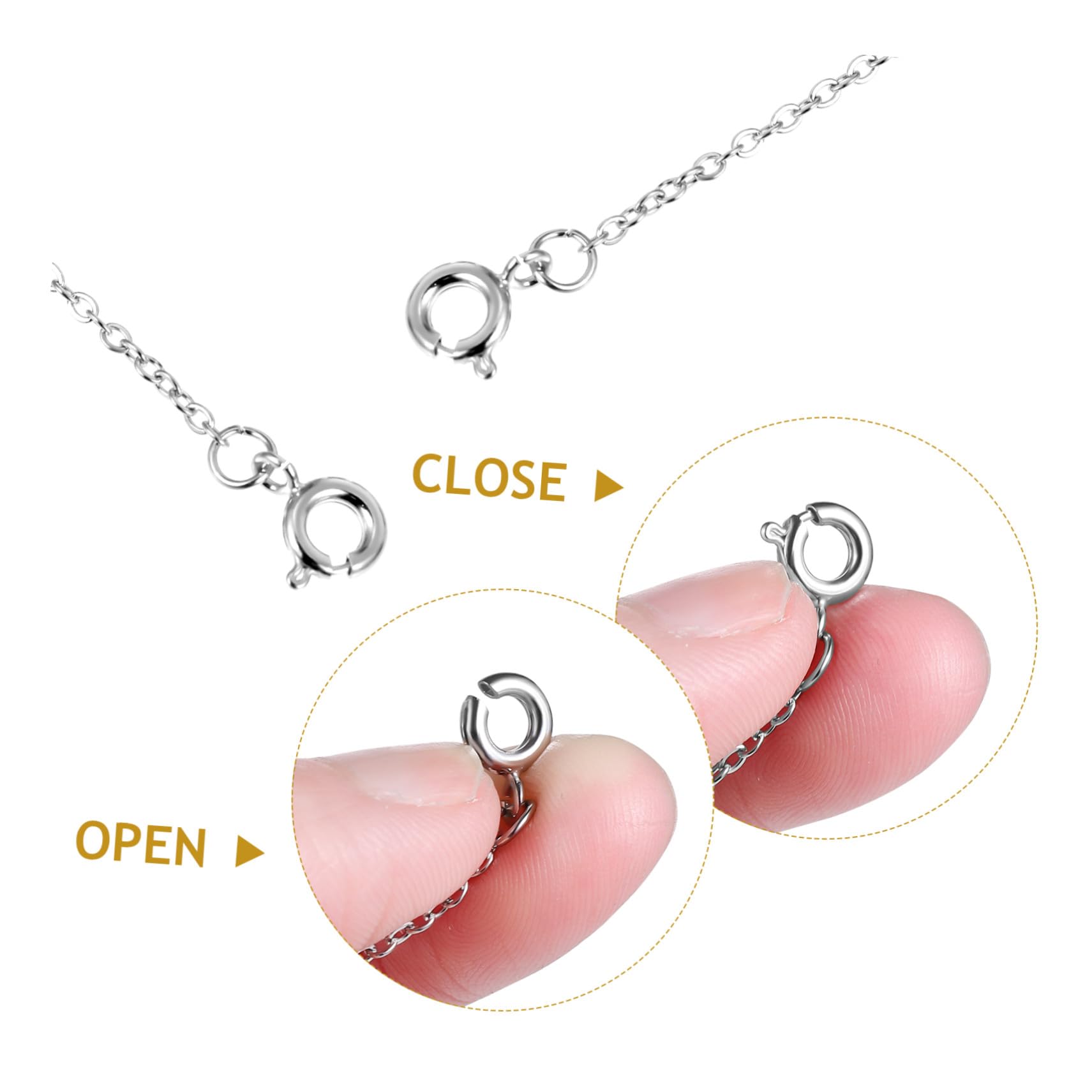Verlängerungskette für Halsketten und Armbänder 6 Stück aus S925 Silber mit 5cm 8cm und 10cm Ketten mit Verschluss Verstellbar zur Schmuckherstellung für Damen Wie Freundin