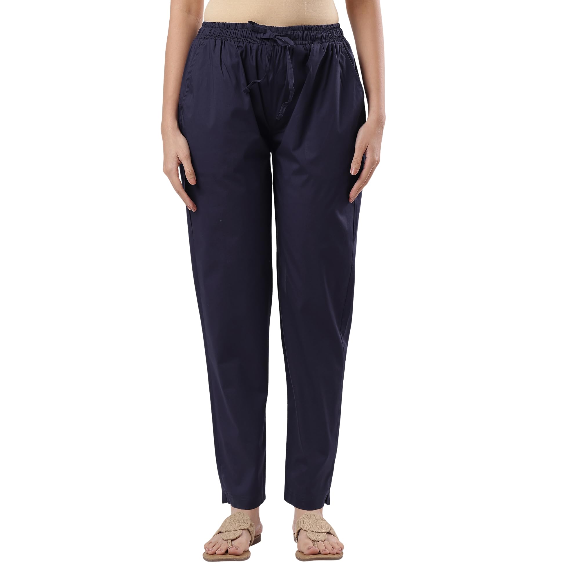 Women's Stretchable Pants, Elastic Waist with Drawstring, Casual Lounge Wear