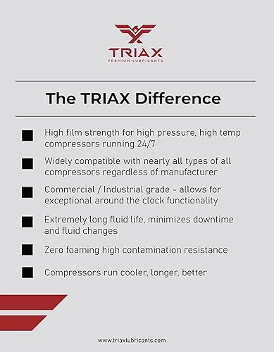 Miniatura 2 de TRIAX Kompressor MV 100 - Aceite para compresor de aire totalmente sintético ISO 100 (SAE 30), no detergente, para rotativo, paleta, tornillo,