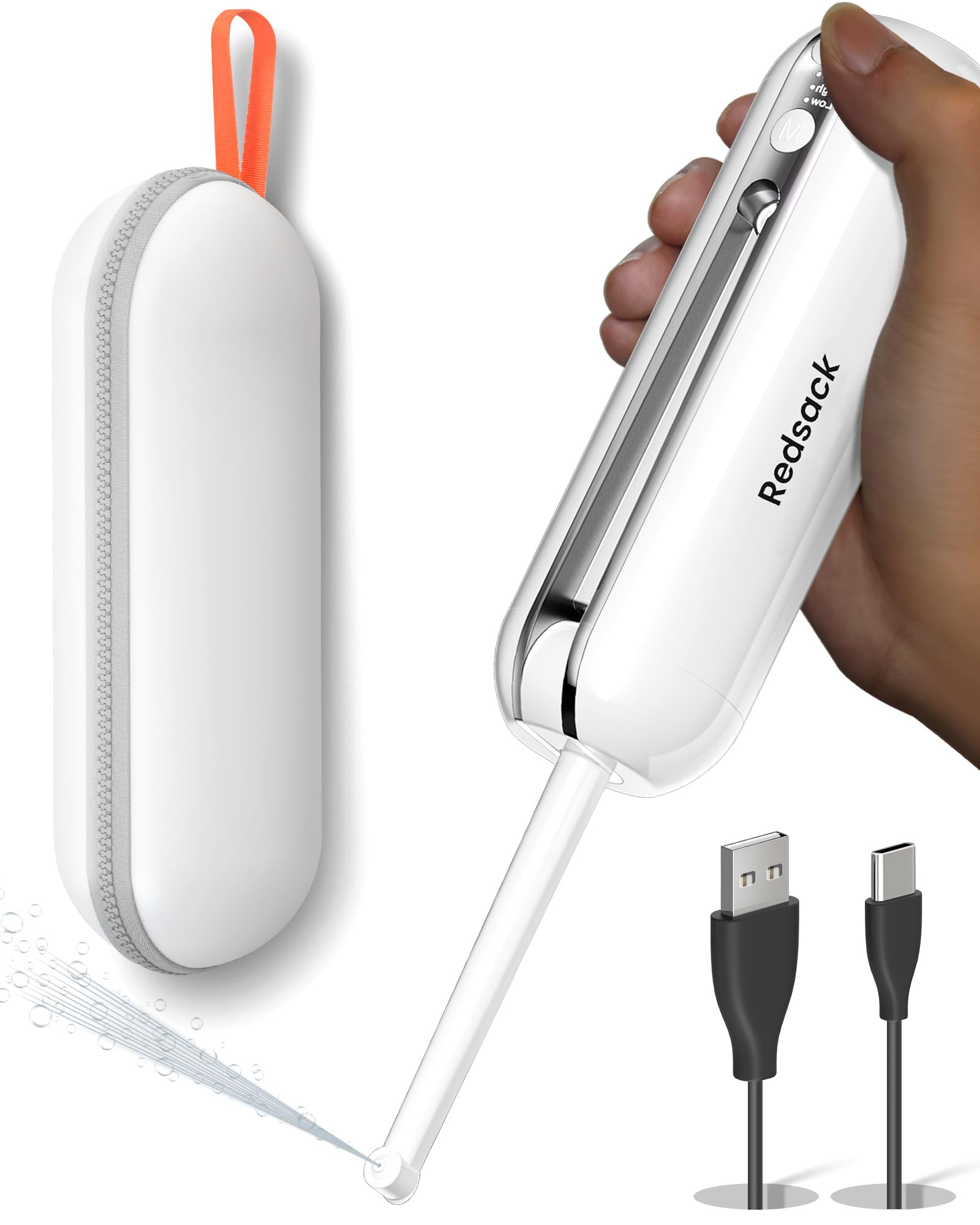 Electric Portable Bidet for Travel Rechargeable USB-C Handheld High Pressure Sprayer Camping 6 8oz Smart Foldable Water Storage