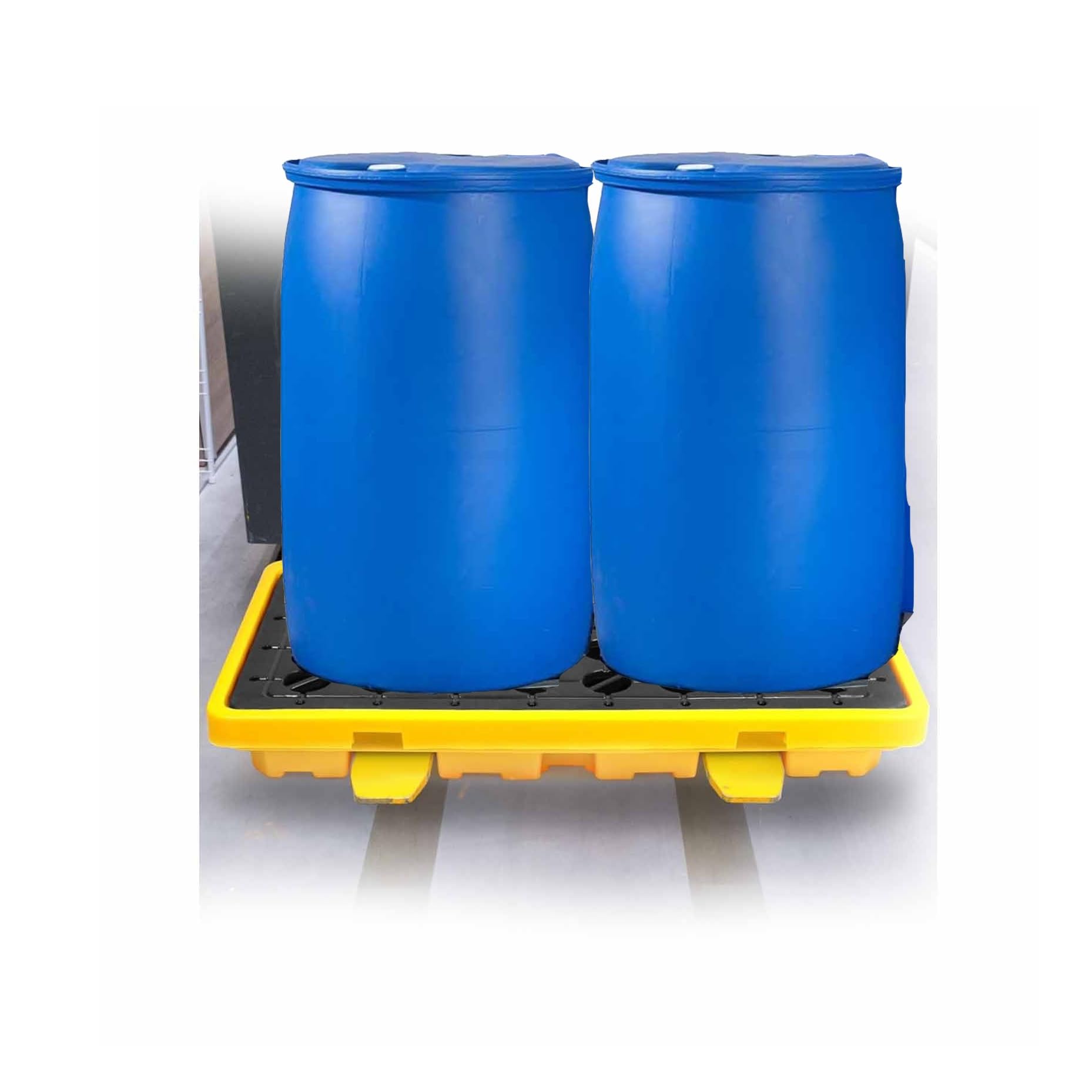 JKJZSALJ Durable Outdoor Portable Spill Tray - Heavy-Duty Plastic Containment Pallet For Garage, Basement & Industrial Chemical Storage Safety,72x72x16cm