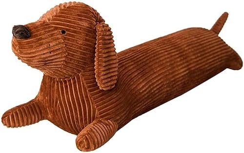 Ponjauk Almohada larga de peluche de perro salchicha de 43 pulgadas, almohada de cuerpo de perro marrón, muñeca de animal, cuerpo de dibujos