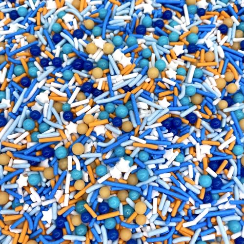Image of Manvscakes | Sprinkles | 4 oz | Cake sprinkles | Cupcake sprinkles | Baking | Sprinkle mix | Edible sprinkle (Baby blue)