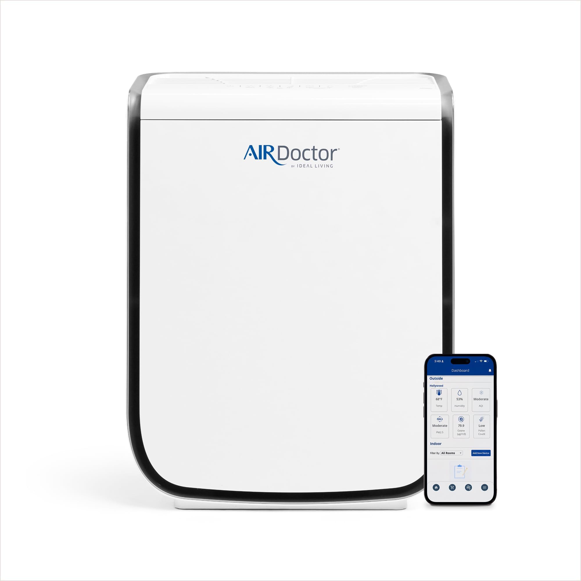 AIRDOCTOR 2000i SMART Air Purifiers for Small Rooms & Medium/Small Bedrooms. 3 Stage Filtration with Pre-Filter, UltraHEPA, Carbon/VOC (AirDoctor 2000i Smart)