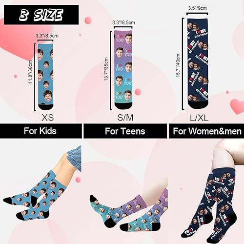 Miniatura 4 de Jecivila Calcetines personalizados con foto, calcetines divertidos personalizados, imprime tu imagen, regalos divertidos personalizados para hombres