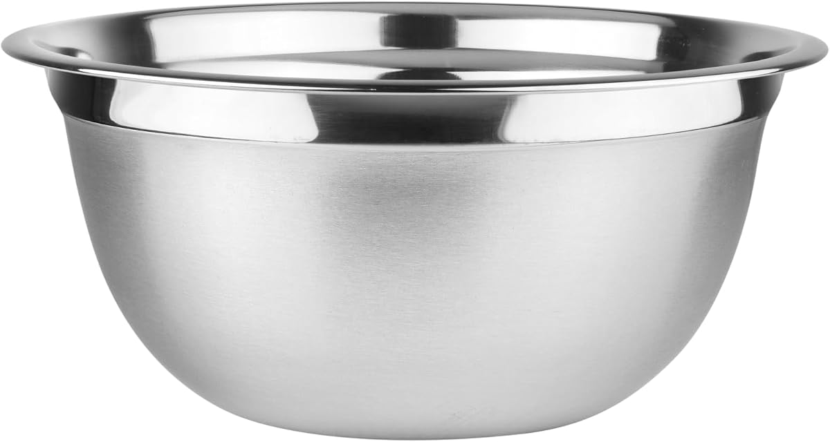 YBM HOME Heavy Duty Professional Stainless Steel Mixing Bowl – Commercial Grade Deep Prep & Serving Bowl for Baking, Cooking, Dough Mixing & Food Prep, Dishwasher Safe, 5 Quarts
