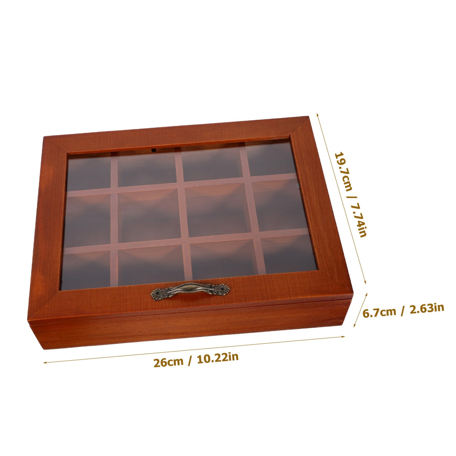 Alipis Aufbewahrungsbox Durchsichtigem Deckel mit 12 Fächern für Teebeutel Acryl und Edelstahl Einfacher Organizer für Küche und Essbereich