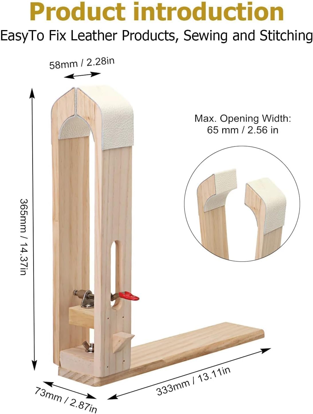Leather Working Tools for Stitching Pony, Table Desktop Pocket Pony Horse Clamp Leather Sewing Kit with 4 Sand Strips and 4 Sand Papers for DIY Hand Stitching Craft