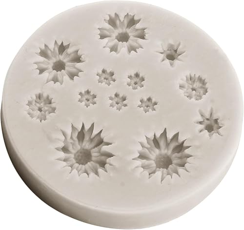 Miniatura 7 de Sijiangmold Moldes de silicona para fondant de margaritas de crisantemo para decoración de pasteles, caramelos, arcilla polimérica, pasta de goma de
