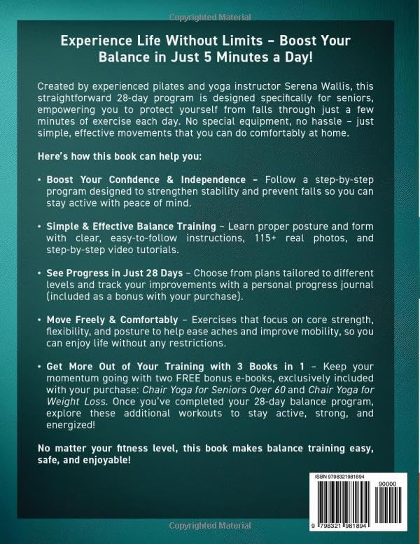 Balance Exercises for Seniors: 5 Minutes a Day to Regain Balance and Prevent the Risk of Falls | A 28-Day Program with Simple Home Exercises to Reclaim Stability and Optimal Posture Paperback – April 5, 2024 - Image 3