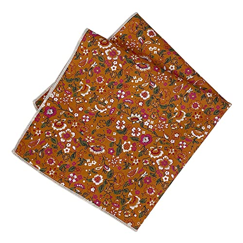 Image of Kebocis Men's Floral Pocket Square Handkerchief for Men