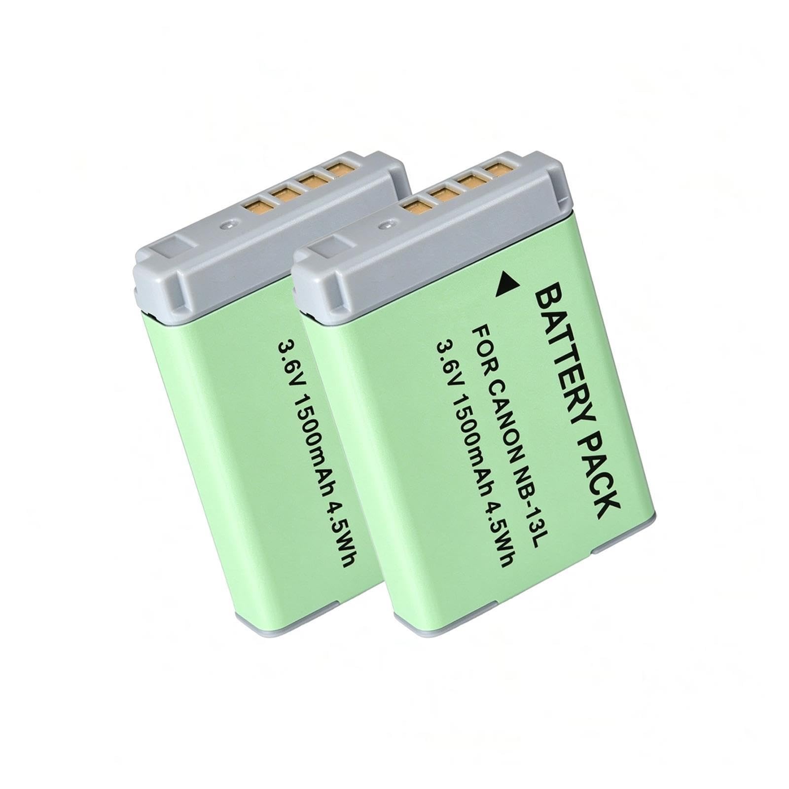 2 Piezas, 1500 MAh, Batería For Cámara, NB-13L, Compatible con Canon