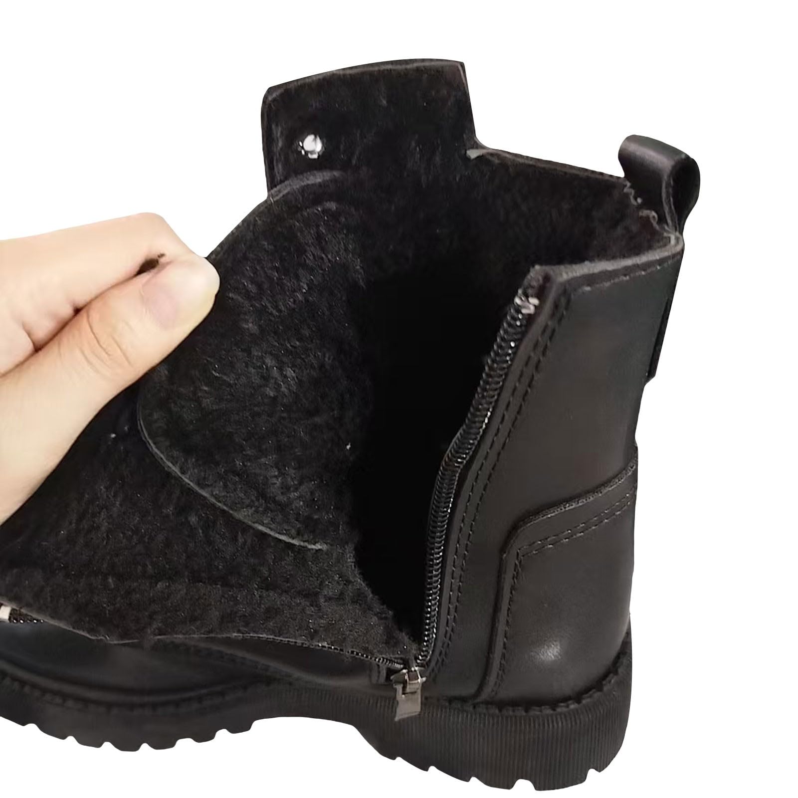 Bottes à talons hauts pour femme - Bottes de motard en cuir avec lacets - Bottes d'équitation vintage pour femme - Bottes de moto pour femme - Antidérapantes - Résistantes à l'abrasion - Bottes en