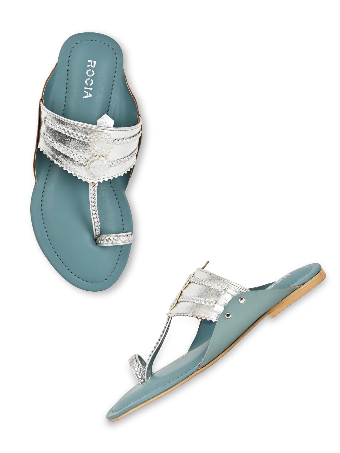 ROCIA By Regal Silver Women Funky Flat Kolhapuri (B0CWVKZJ9X) Amazon Price History, Amazon Price Tracker
