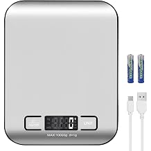 Digital Shipping Scale,Stainless Steel Panel, Accurate Portable Postal Scale for Packages, Small Business,Kitchen, Food, Handmade, Liquids, and Boutique Silver Black Rechargeable10kg/1g