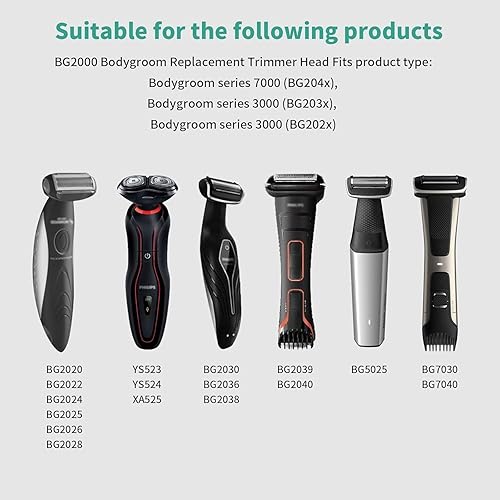 Miniatura 2 de BG2000 - Cuchilla de repuesto compatible con cabezales de recortadora y afeitadora Philips Norelco, piezas de repuesto BG2020 BG2022 BG2029 BG2030
