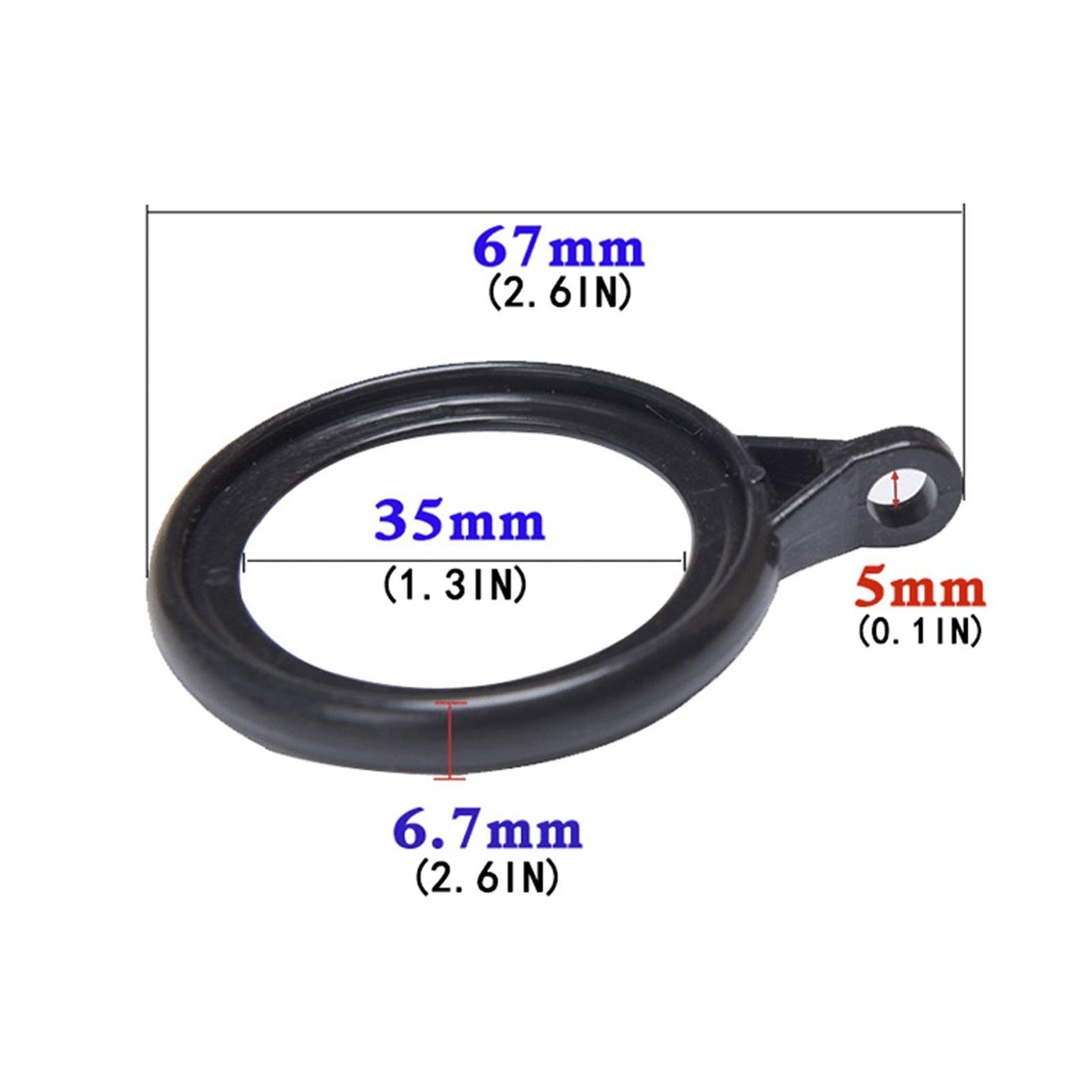 Anelli per Tende Plastica Silent Tenda Anello Doccia Sala Doccia Perforata Anello for Tende Accessori for Chiusura a Tenda A Gancio Anelli Clip Finestra(B)