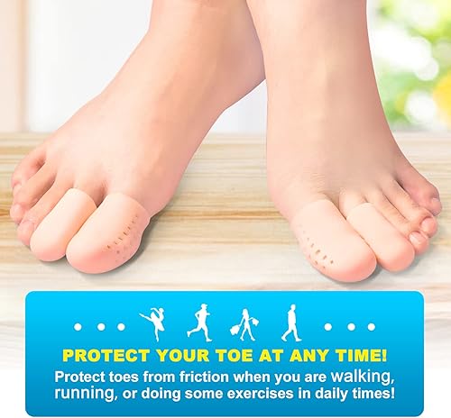 Miniatura 9 de Bukihome 16 protectores de dedos de los pies, protectores de silicona para los dedos, evitan el alivio del dolor para callos, ampollas y uñas