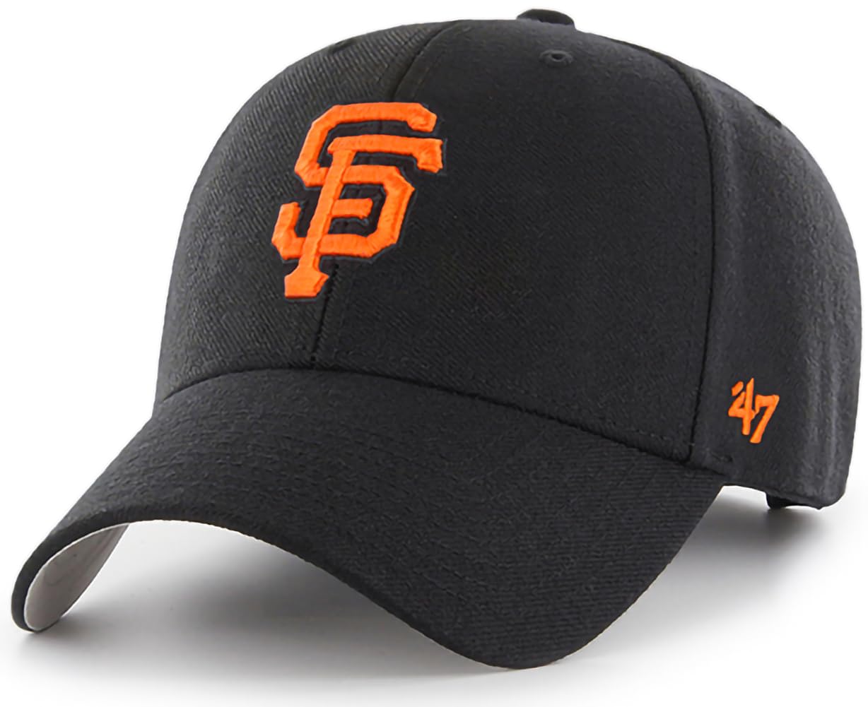 47 MLB Team Color Primary Logo MVP Adjustable Hat, Adult One Size Fits All, San Francisco Giants - Black, One Size โ image 1