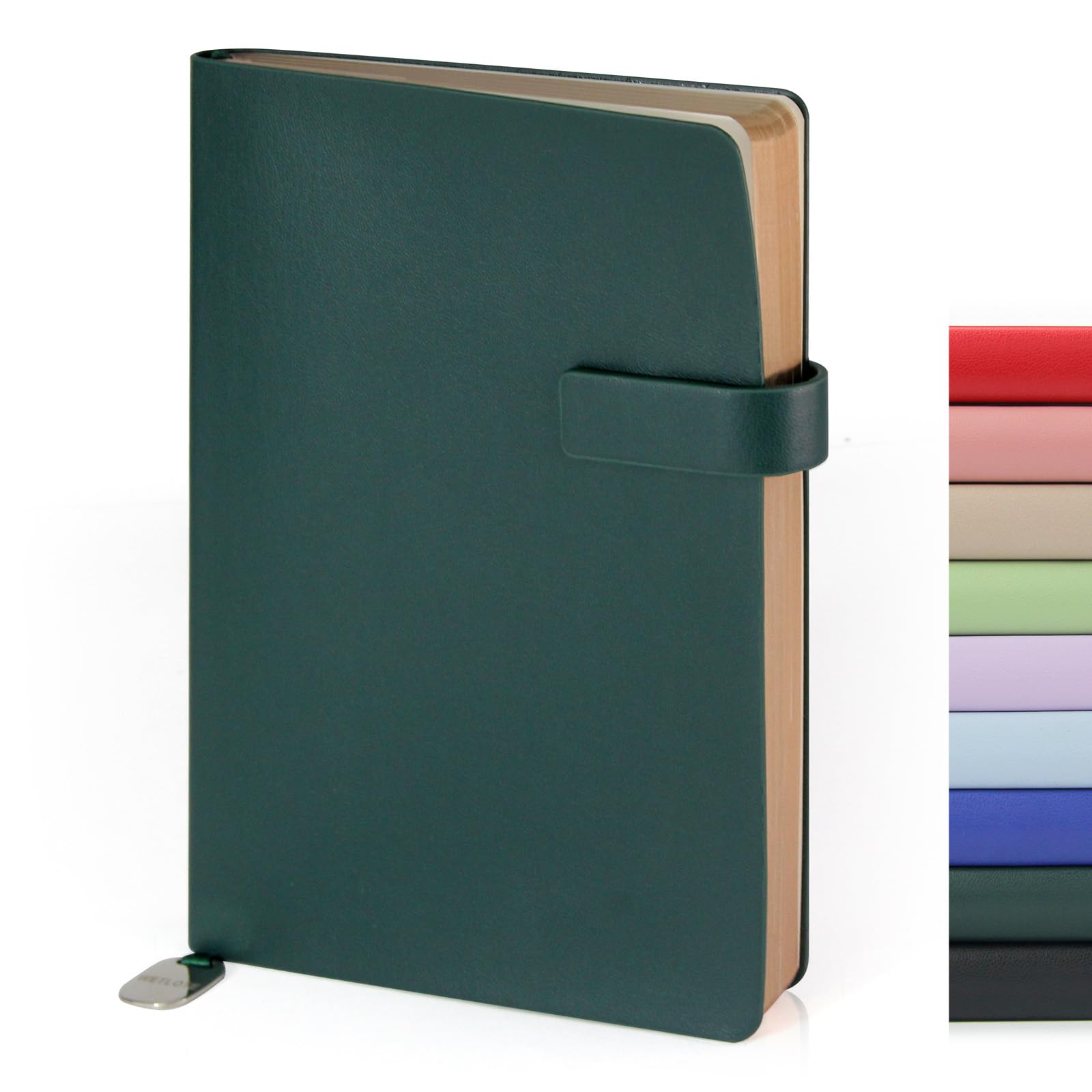 WETLOTE Soft Cover Leather Journal Notebook A5 Lined 208 Pages 5x8.25 Inches with Strap Closure Travel Work School Writing Journaling Notebooks for