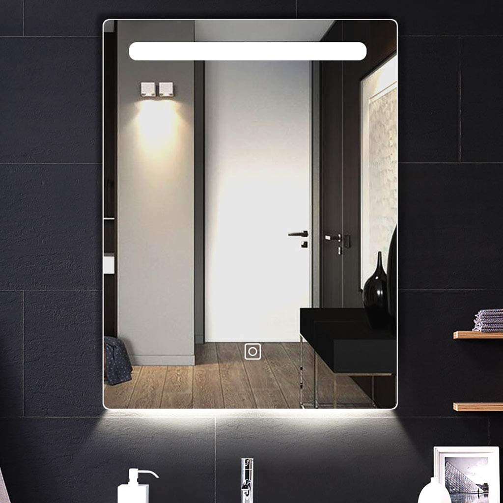 Rectangle Bathroom Mirror With Illuminated LED White/Warm Light, Touch Switch