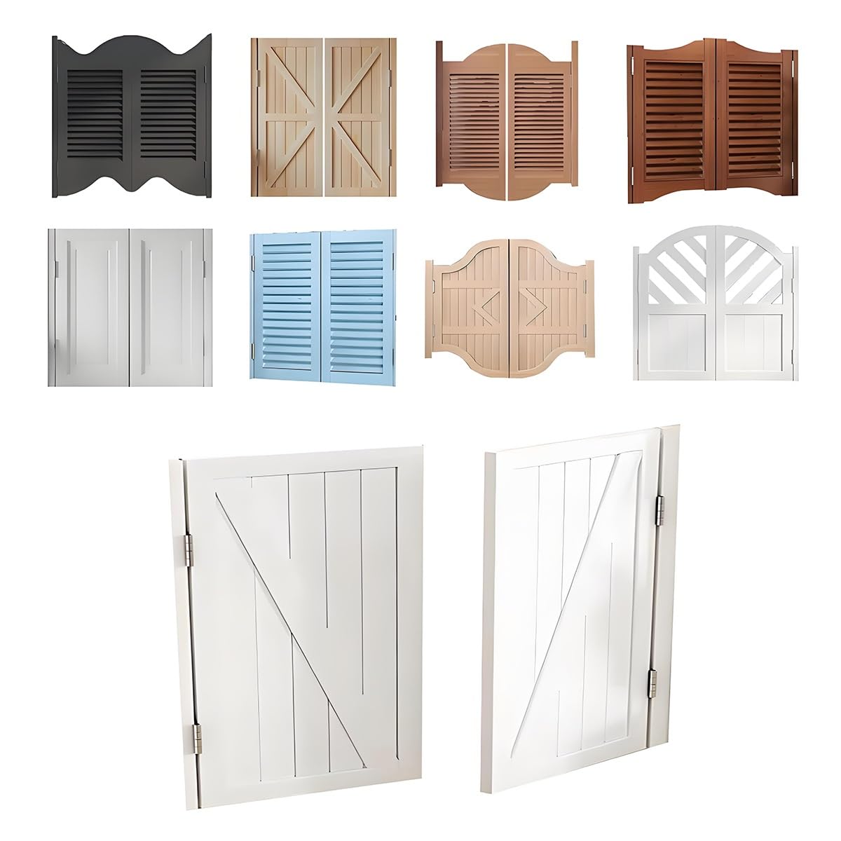 Porta Saloon Cucina, Porta Oscillante Interno in Legno, Porte Del Caffè, Doppia Apertura Terrace Louver Gate Cancello, Per Cucina Ristorante Terrazza